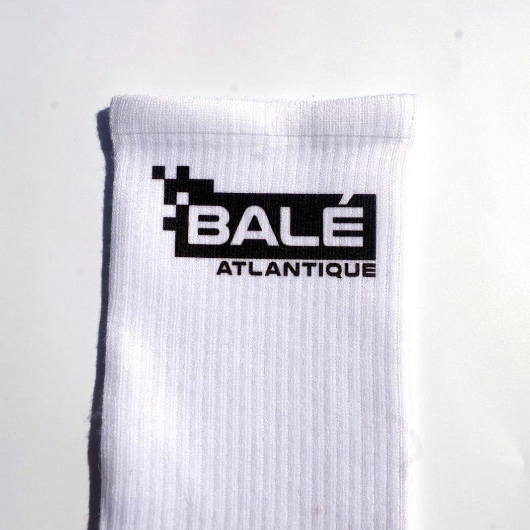 Chaussette personnalisée au logo Balé Atlantique, commande réelle